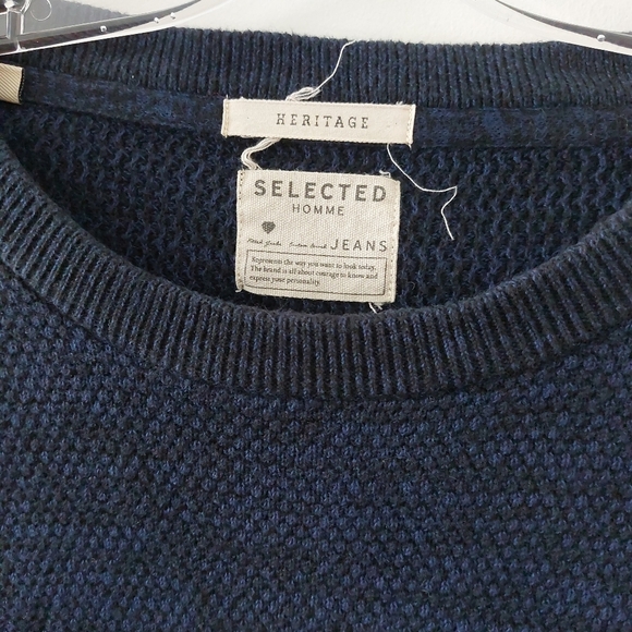 Selected homme heritage men's cotton sweater size M - Picture 5 of 9